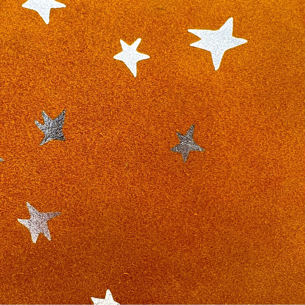 CLARE V Star Pattern Flat Clutch Pouch - Mustard Yellow - Picture 7 of 8